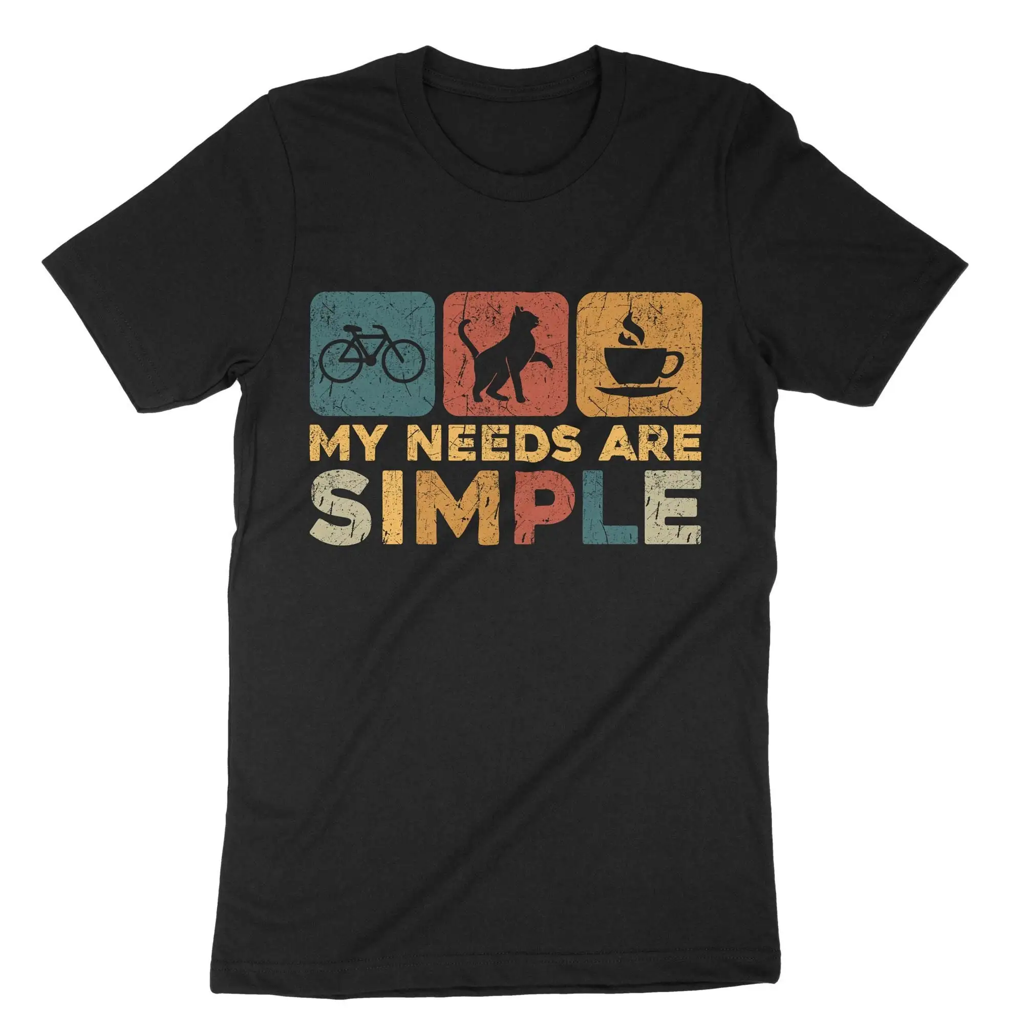 Мои потребности-простая велосипедная футболка Байкерская кошка любовь мама папа