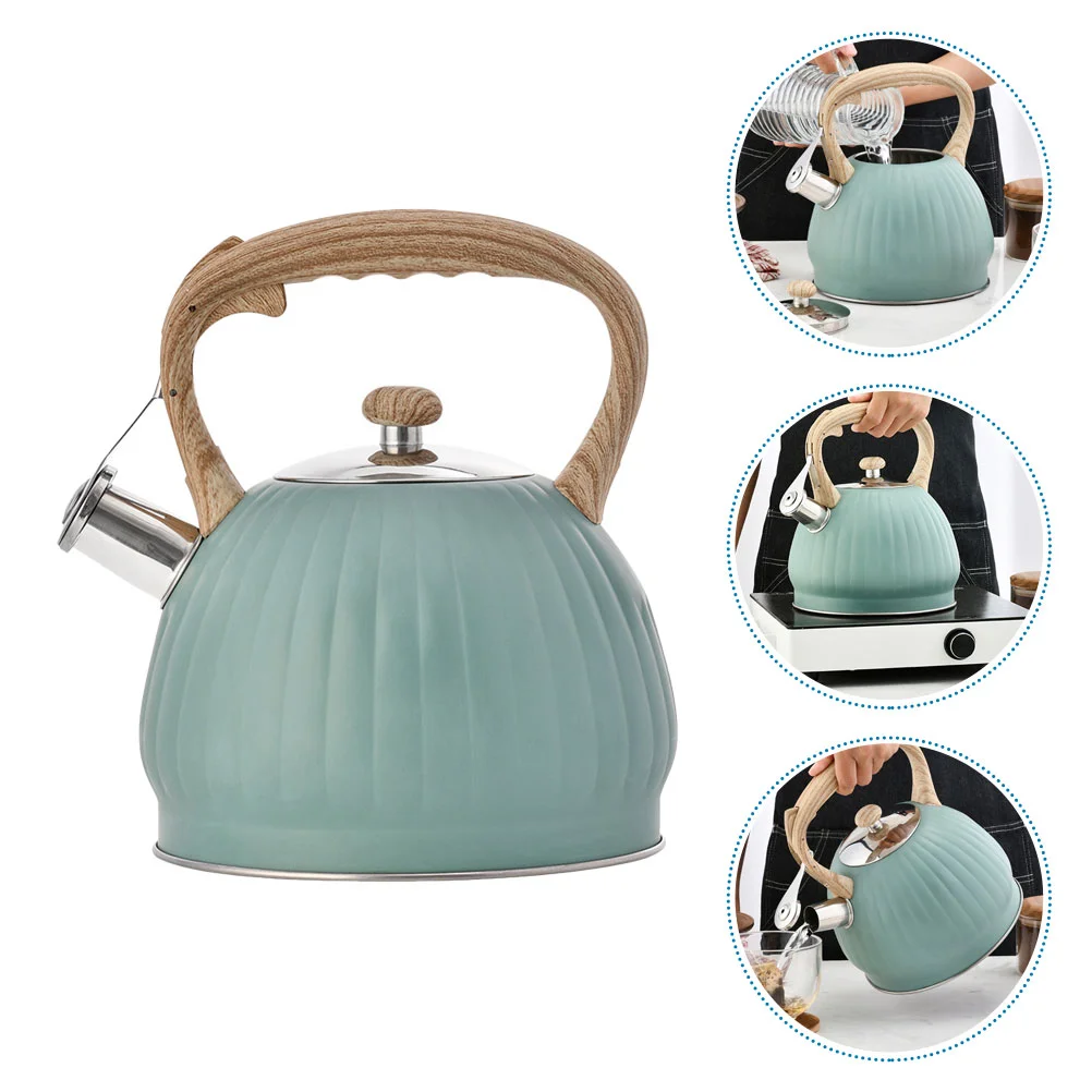 

Kettle Tea Water Stove Teapot Whistling Pot Stovetop Stainless Hot Steel Teakettleboiling Whistle Coffeeheating Induction Kettle