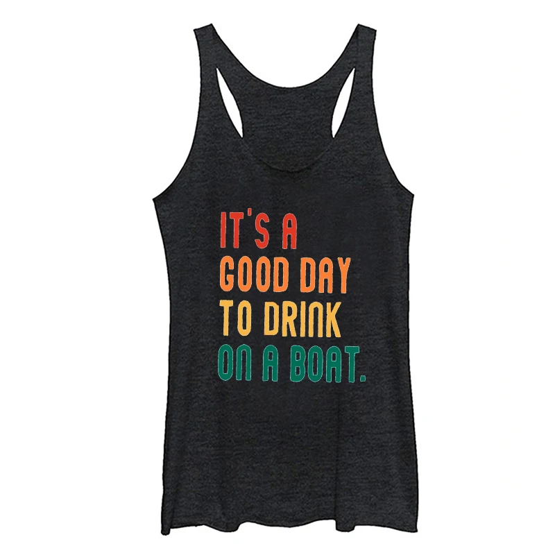 

It's A Good Day To Drink on A Boat Funny Tanks Top Drinking Tank for Women Funny Drinking Tanks Drunk Shirts Summer Tank Top XL