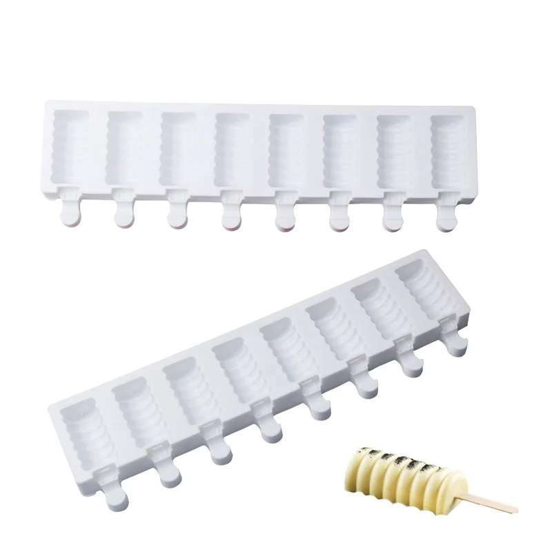 

8 Cavity Striped Ice Cream Makers Mold DIY Molds Ice Cube Moulds Dessert Molds Tray Popsicle Molds