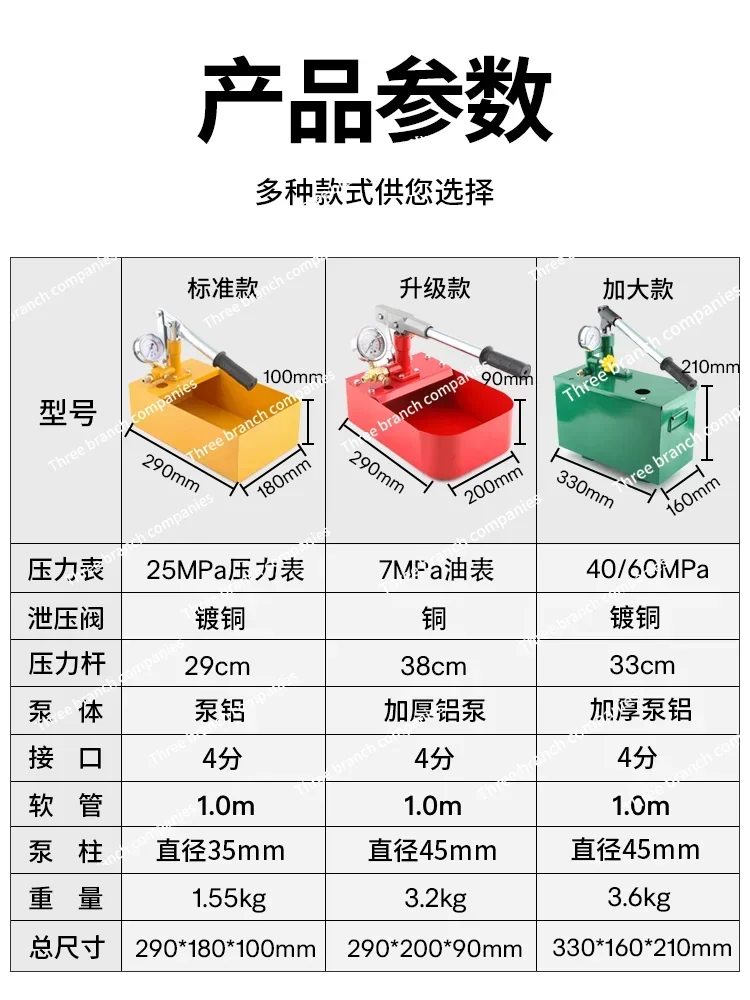 Ручной насос для испытания на давление давления ppr водопроводная труба машина