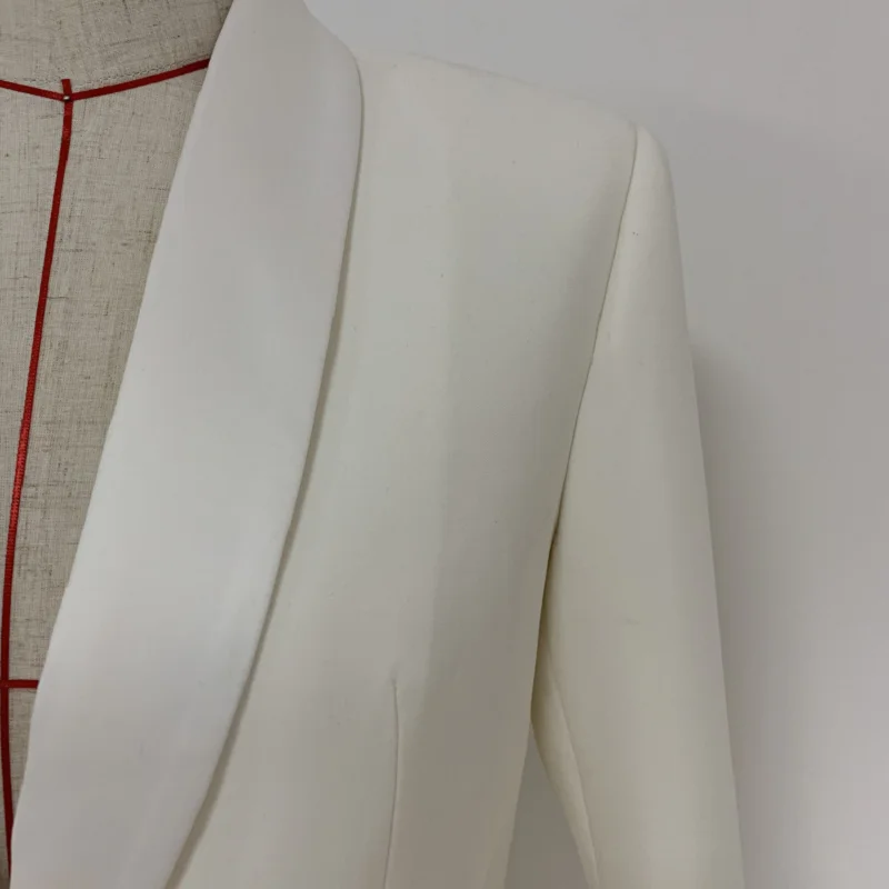 TOP QUALITY Star Style 2023 New Stylish Designer Women's Single Button Shawl Collar Blazer Jacket