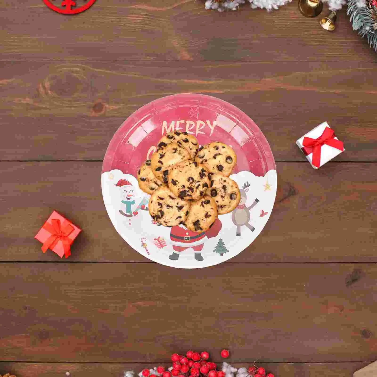 

Christmas Plates Party Disposable Dinnerware Set Napkins Funny Decorations Xmas Mugs Tree Dessert Serviette Paper Cups Beverage
