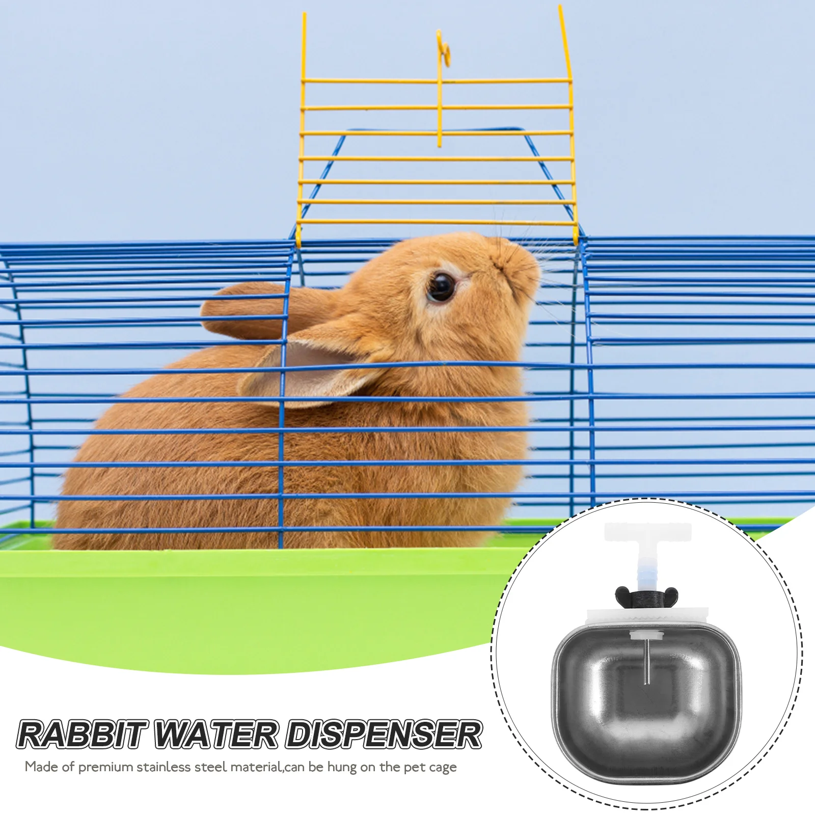 3 шт. поилка для кроликов домашних животных автоматическая кормления держатель