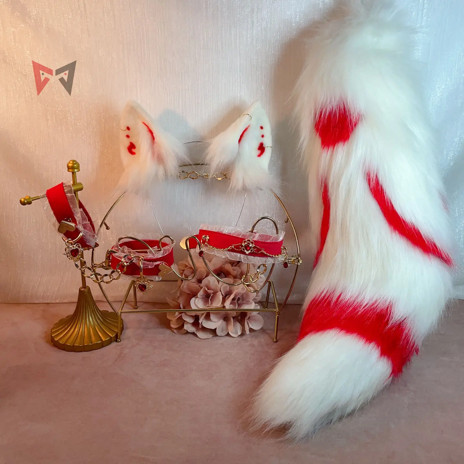 MMGG ручная работа Gumiho лисьи уши обруч для волос хвост ожерелье серьги косплей