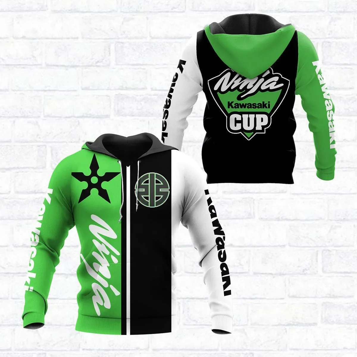 Мужская спортивная куртка с капюшоном и 3D-принтом повседневная уличная для