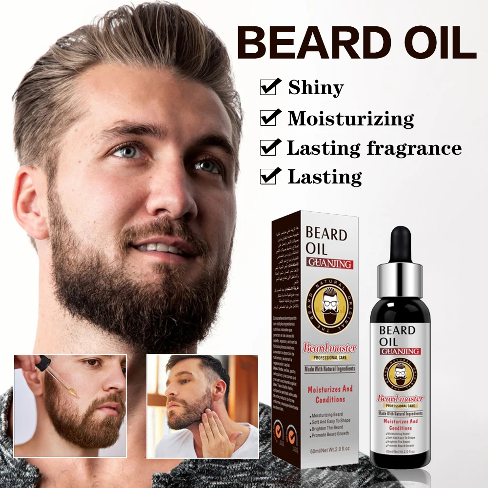 

Effective Beard Growth Oil Thicken More Full Hair Beard Essential Oil for Men Natural Plant Treatment Beard Nourishing Liquid