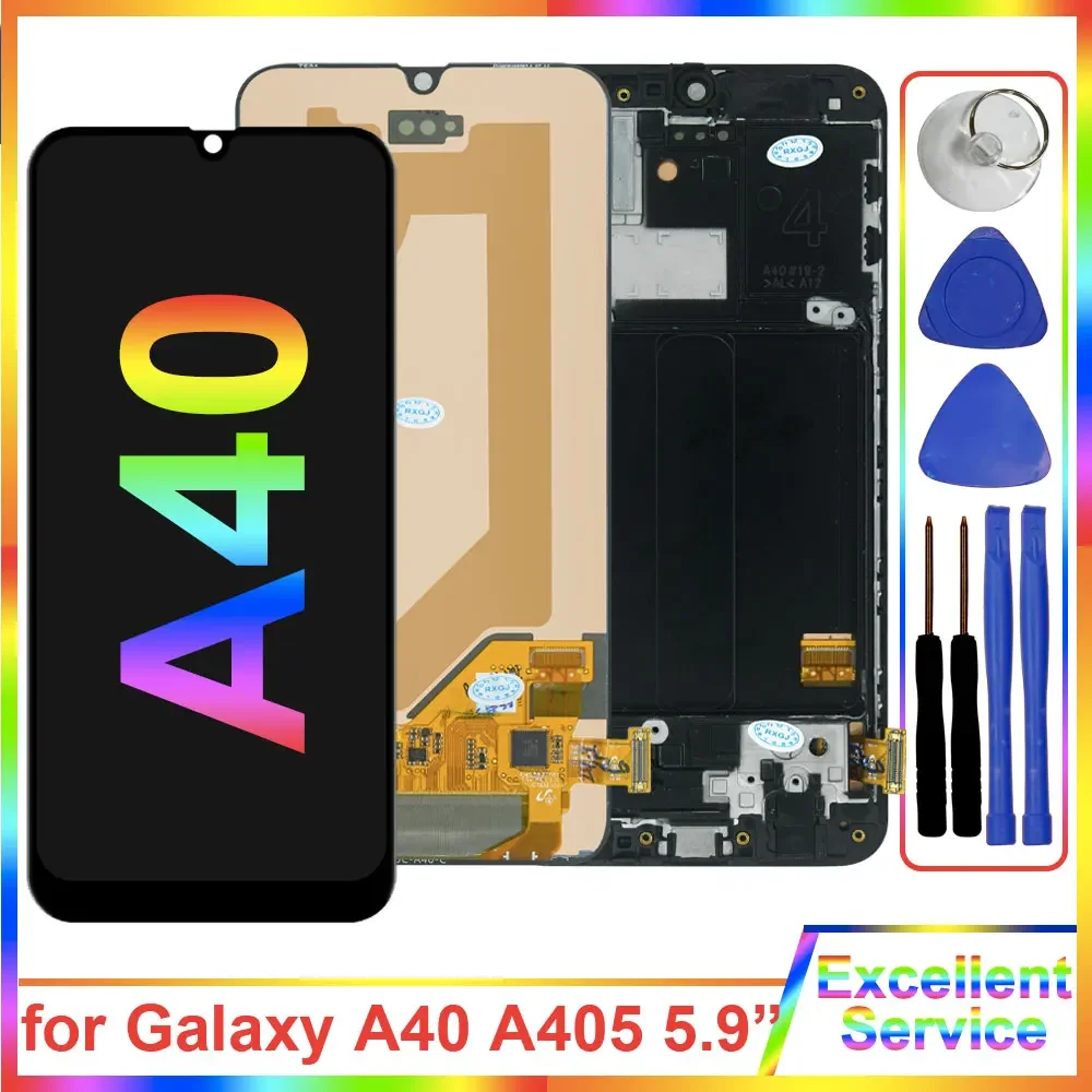 Дисплей A40 для Samsung Galaxy A405F A405FN A405FM A405S ЖК-дисплей с цифровым преобразователем