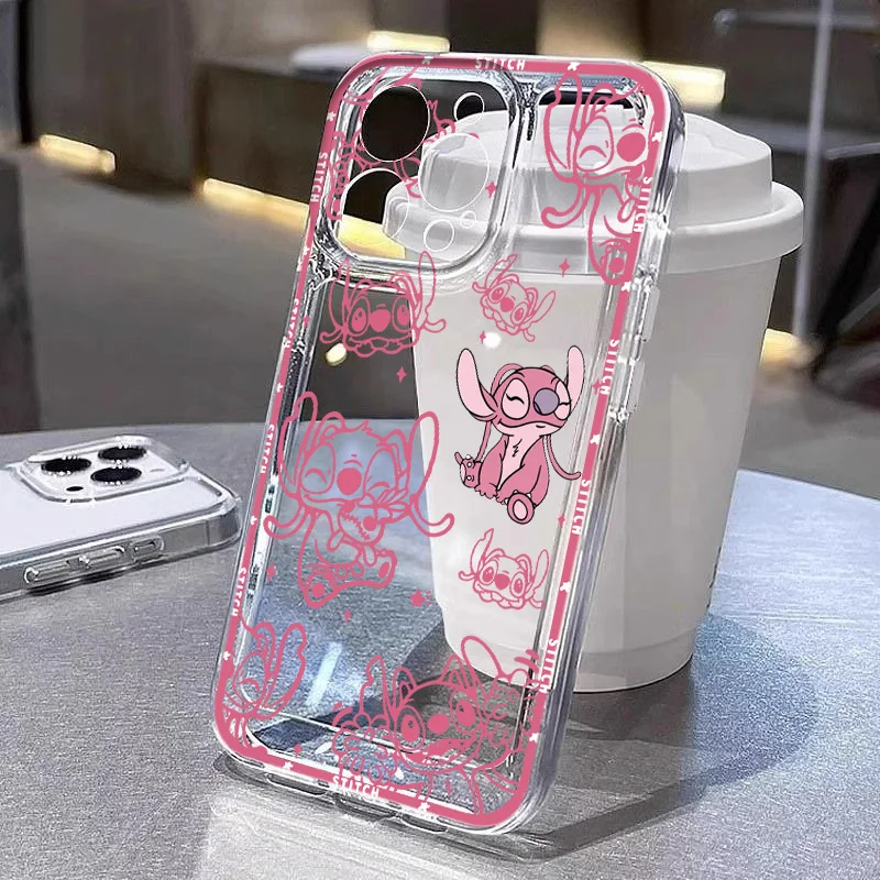 Disney Stitch And Angel Cute для OPPO A16 31 5 53 55 60 72 76 78 92 9 97 98 2 92S K11 F11 Pro Прозрачный космический