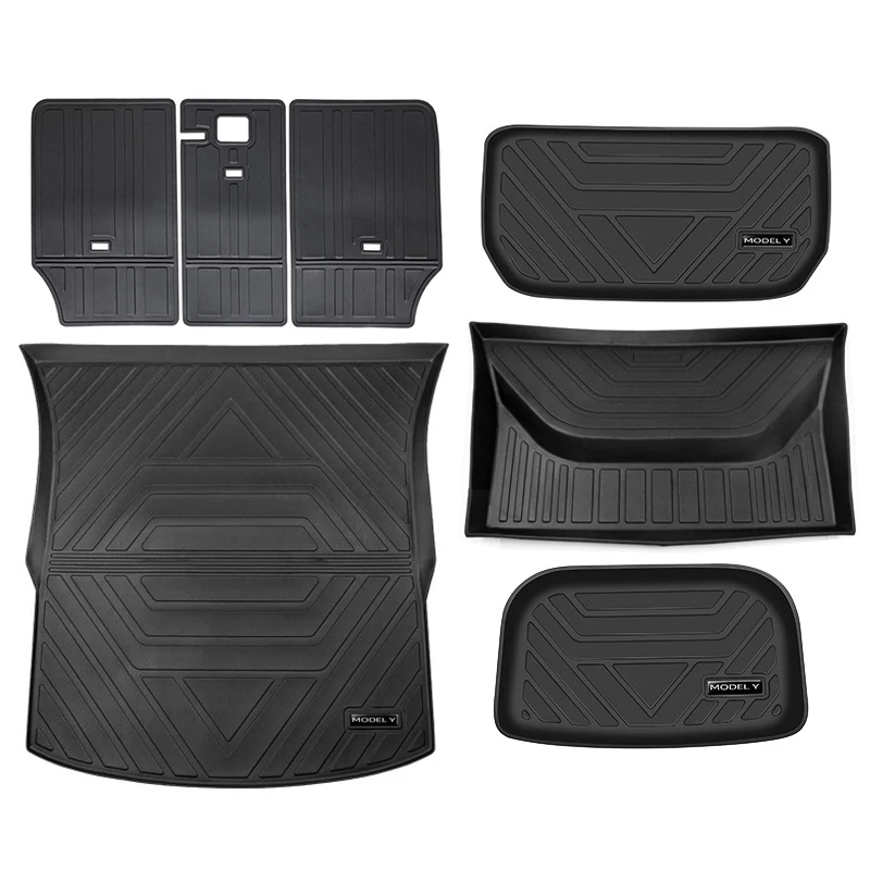 Простая защитная накладка из ТПЭ для заднего отделения Tesla Model Y Mats