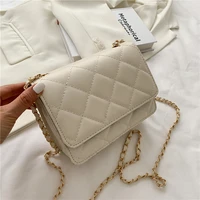 solid color womens bag 2022 summer new korean version with messenger bag chain fashion small square bag