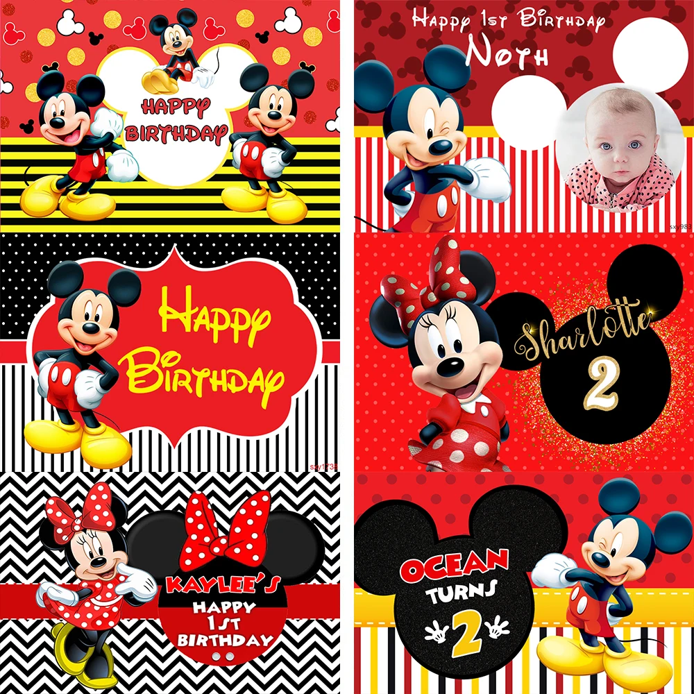 Фон для фотосъемки с изображением Микки Мауса