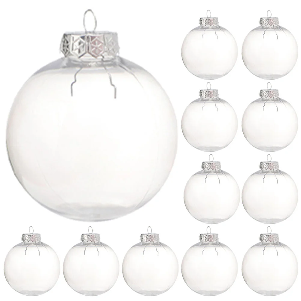 

14 Pcs Christmas Tree Pendant Decorations Xmas Hanging Balls Ornaments Accessories Baubles Fillable The Pet Decorative Props