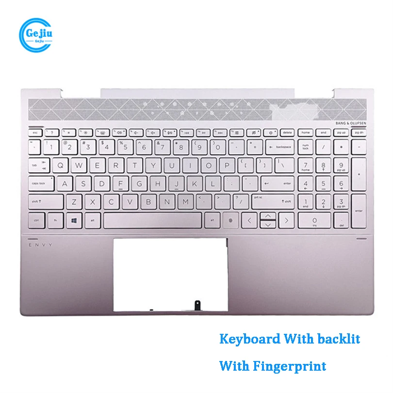 

NEW Laptop Top Case C Cover For HP ENVY X360 15-ED TPN-C149 With Fingerprint Keyboard With backlit L93226-001 L93227-001
