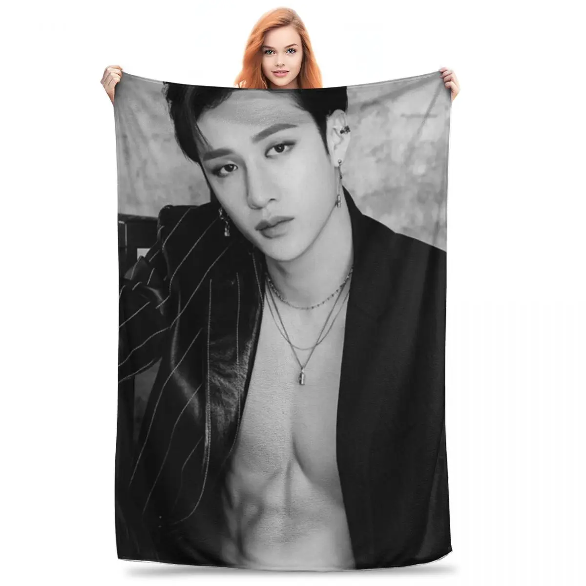 Одеяла Bang Chan 1 флисовые дышащие пледы одеяло для дивана дома спальни офиса