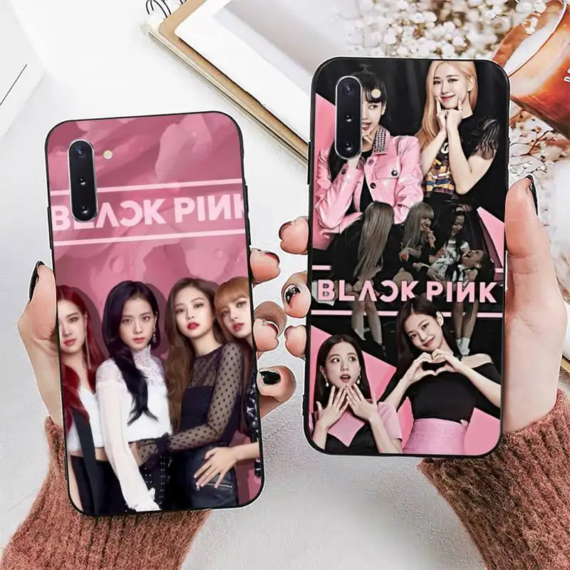 

B-BLACK P-PinkS K-Kpop Phone Case For Samsung Note 8 9 10 20 pro plus lite M 10 11 20 30 21 31 51 A 21 22 42 02 03