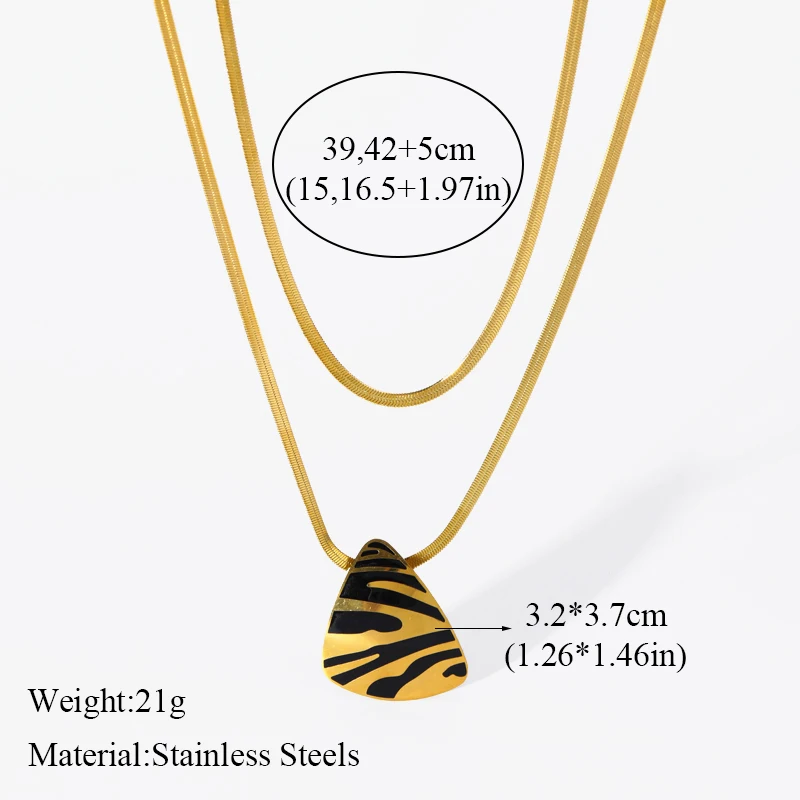 BCEFACL 316L нержавеющая сталь геометрический Тигр брикет ожерелье серьги для женщин