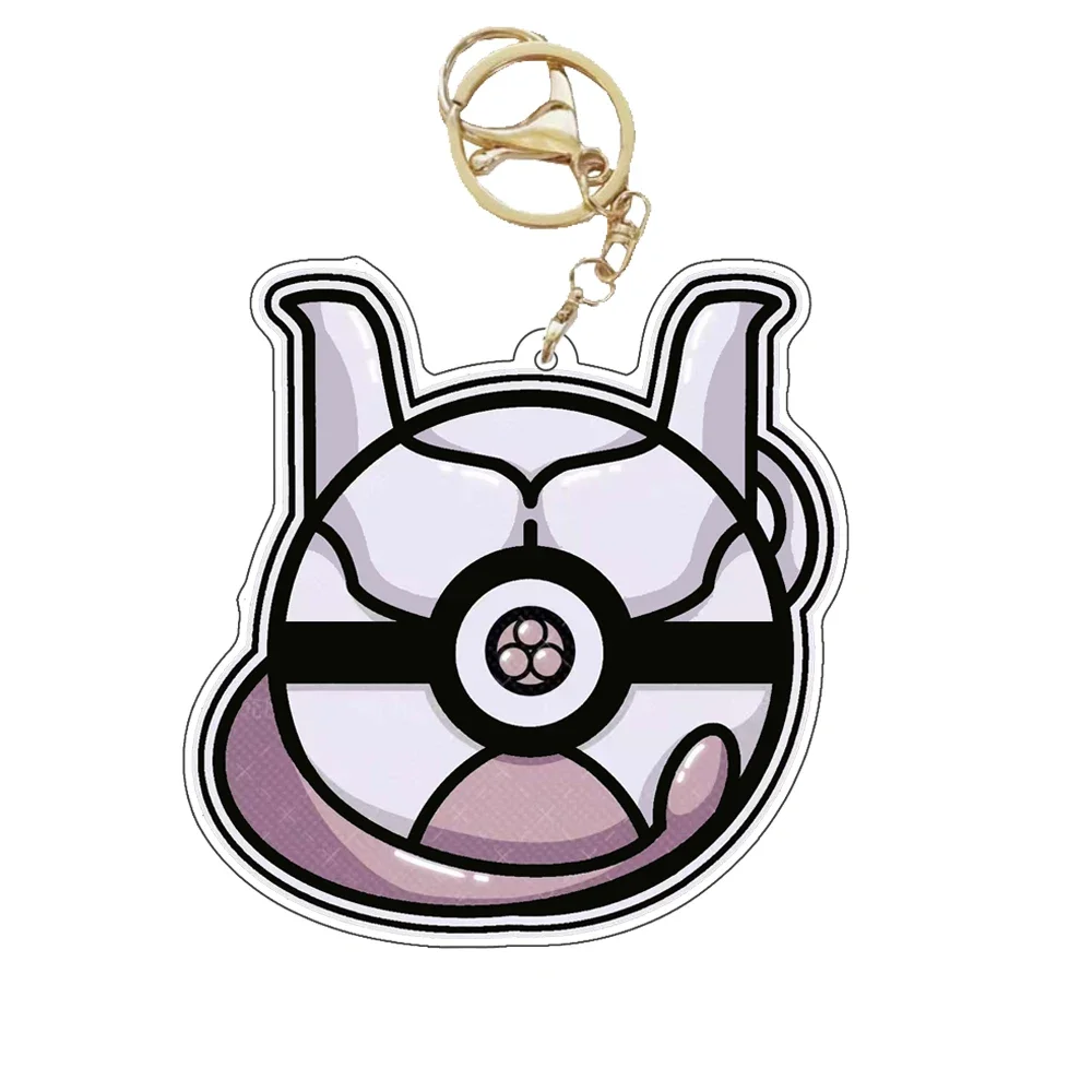 Аниме Pokemon Poké Ball Jigglypuff Lucario Kyogre Mewtwo Groudon Mew Rayquaza Snorlax акриловый брелок для ключей