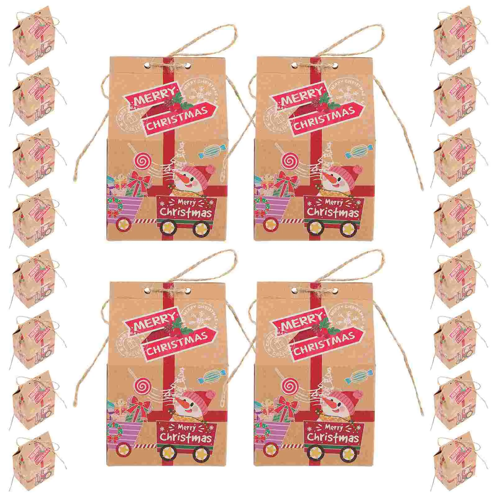 

Christmas Candy Box Gift Boxes Gift Wrapping Small Cases Party Supplies Kraft Favor Bag