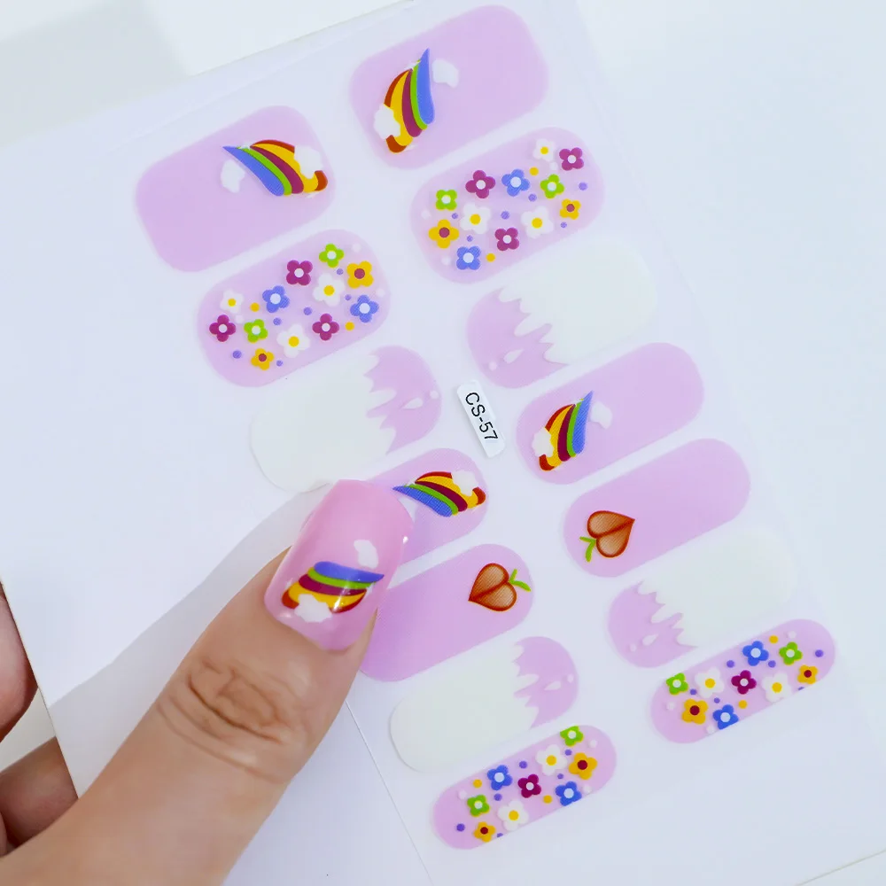 Наклейки для лака ногтей цвет в ассортименте 50 шт