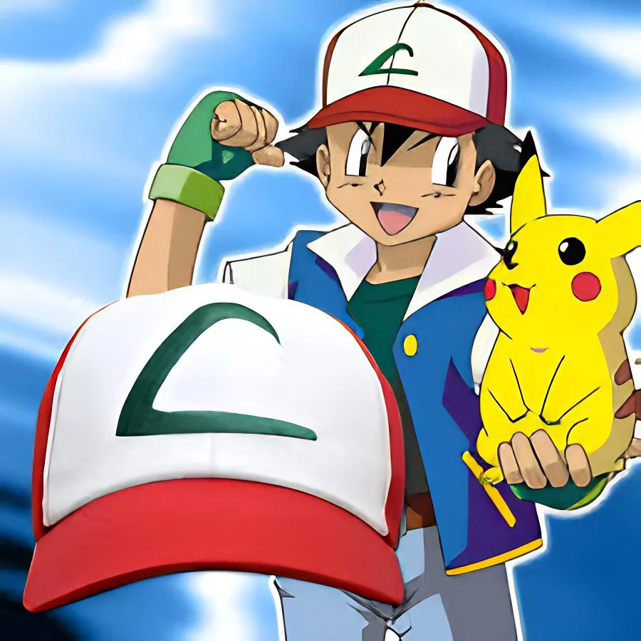Фото Кепка-тракер Ash Ketchum Pokemoned для мужчин и женщин, охлаждающая, дышащая, с сетчатыми боковыми вставками, регулируемая, для повседневного ношения №1
