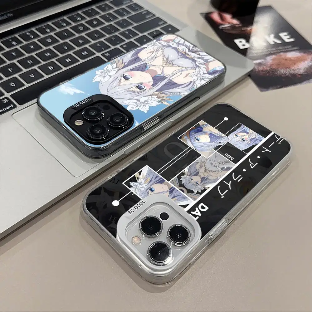 Фото Чехол для телефона Date a Live Mio Takamiya для iPhone 17 16 15 14 13 12 11 X XR XS Air Pro Max Plus, черный, цветной, серебристый №1