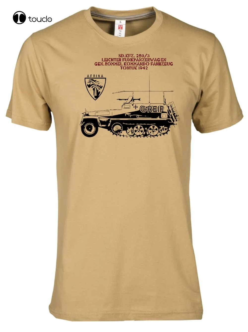 

Afrika Korps World War 2 Afrika Tobruk Mens Brand Designs Slim Fit O-Neck Movie Printing T-Shirt Custom Aldult Teen Unisex