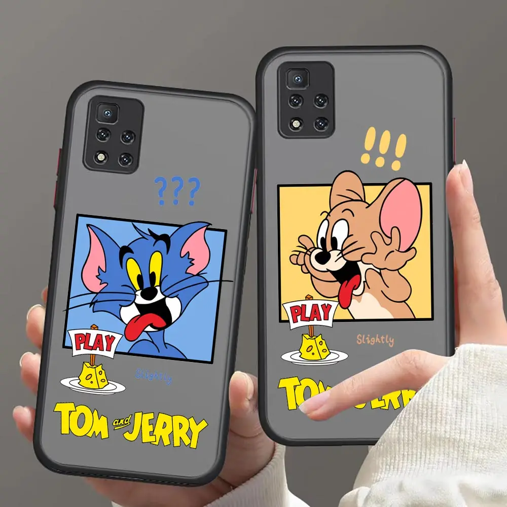 

MONEY Disney And Mouse Cat And Mouse Matte Case For Redmi Note 10 Pro Case For Redmi Note 11 10 9T 9S 9 8 Pro 7 6 5 4 3 2 Cover