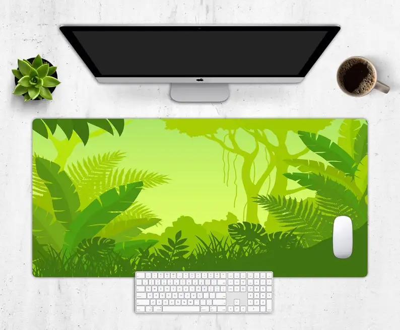 

Foliage of Tropical Forest Desk Mat, Cute Desk Mat, Trendy Mousepad, Gaming Desk Mat, Large Mousepad, XL Desk Mat, Gaming Access