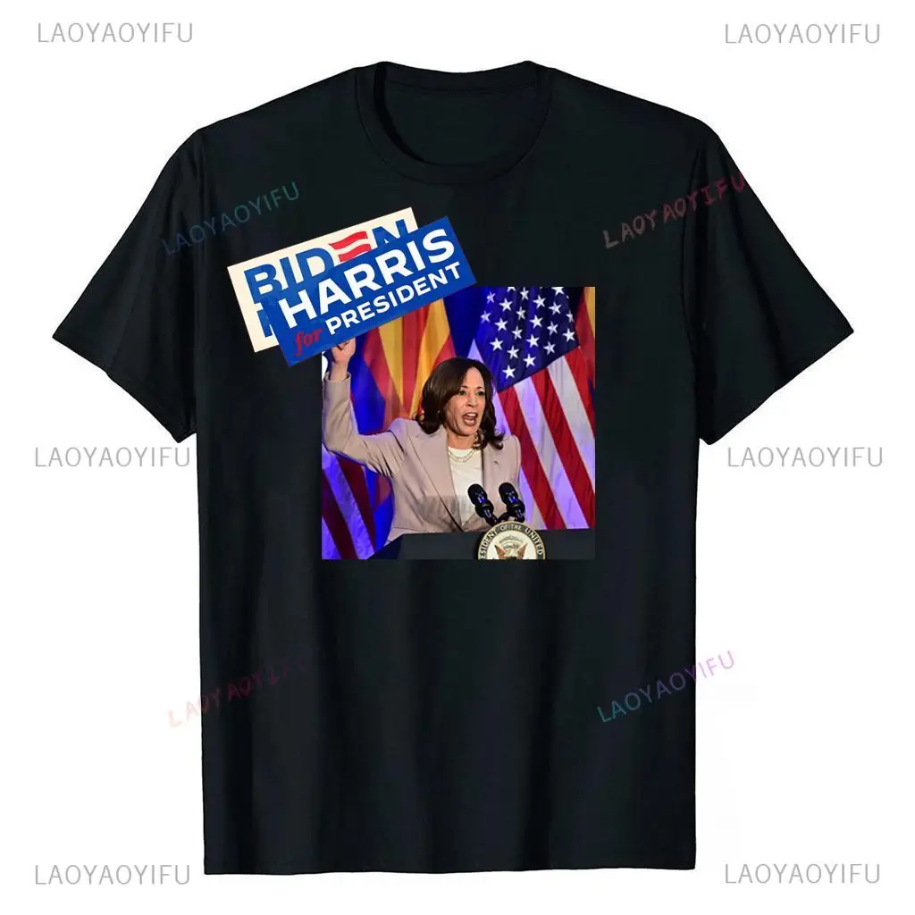 Футболка Kamala Harris America Grphic Хлопковые футболки для мужчин Одежда Повседневная футболка Casaul с коротким рукавом и круглым вырезом Топы для спортзала 2024 (art.: 3920c91e561cb) - 3920c91e561cb