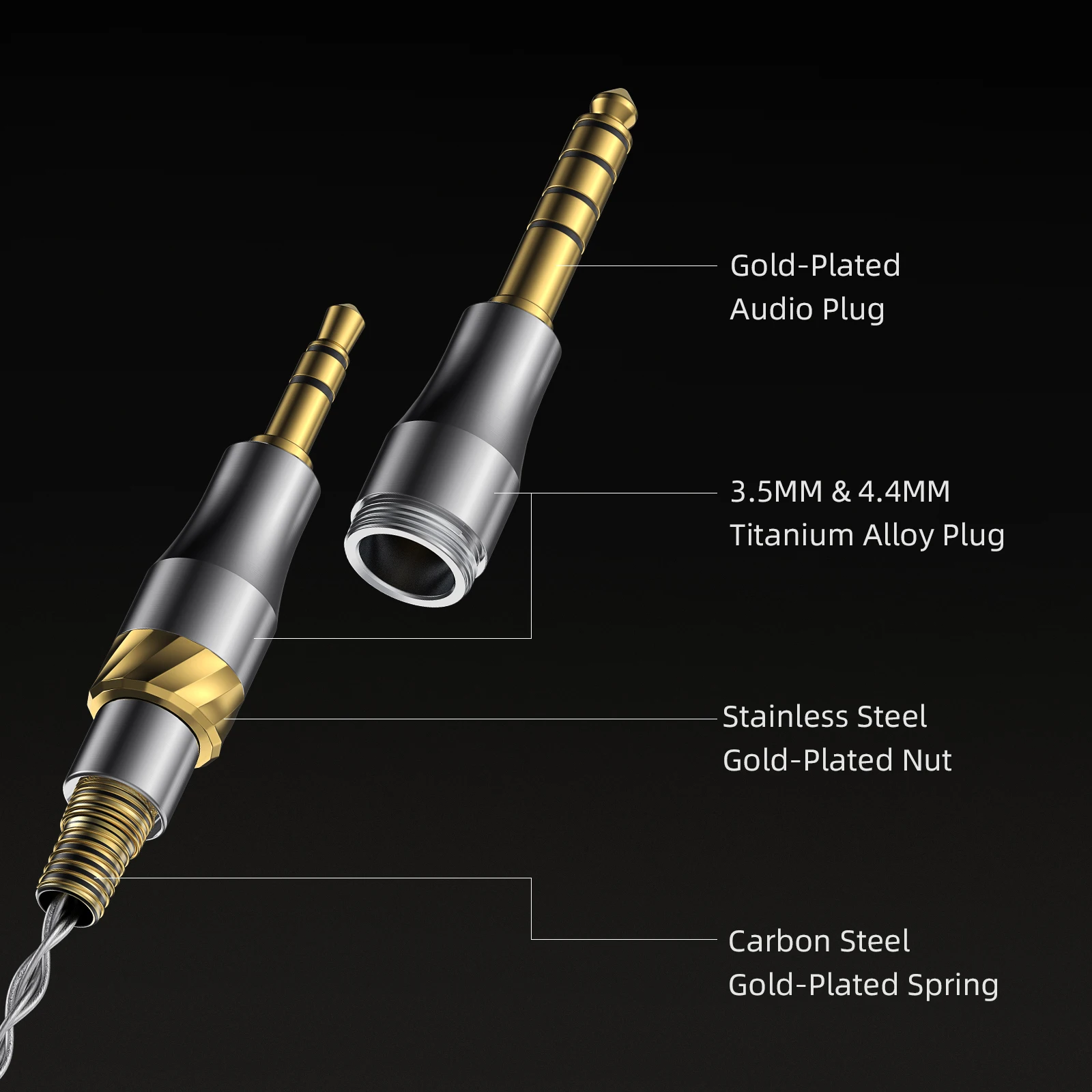 Фото Флагманские наушники TimeEar NH60 из титанового сплава, наушники Nianhua, 60 Ом, IEM TEN-99 Pro, коаксиальный кабель для BTE-9 №4