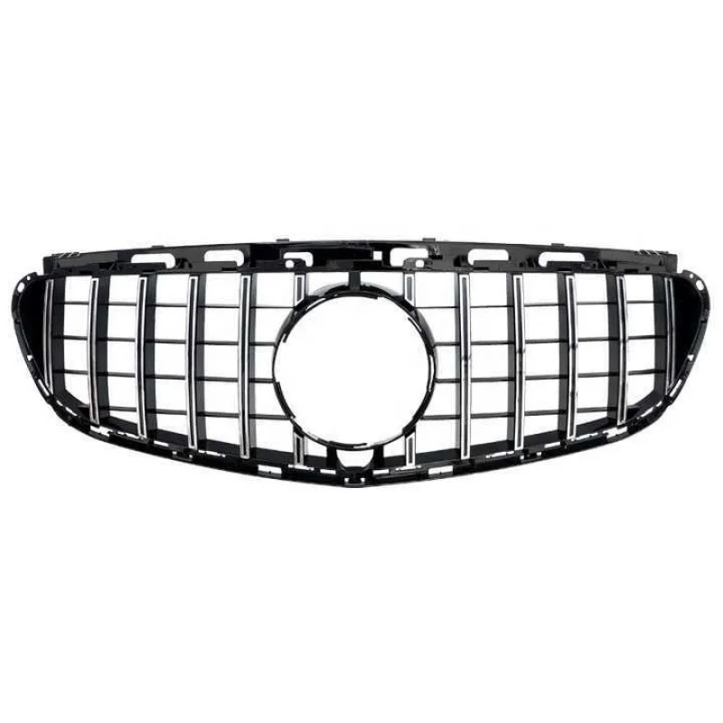 Фото Подходит для Mercedes-Benz E-Class W212 14-15, поздняя модель, модифицированная передняя решетка GT, вертикальные полосы, передний бампер, решетка воздухозаборника №2
