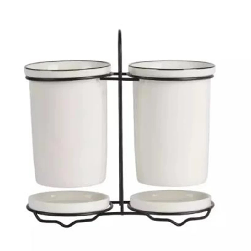 

Creative Tableware Ceramics Storage Tube Fork Spoon Chopsticks Tube Organizer Jar Household Box Tableware Shelf