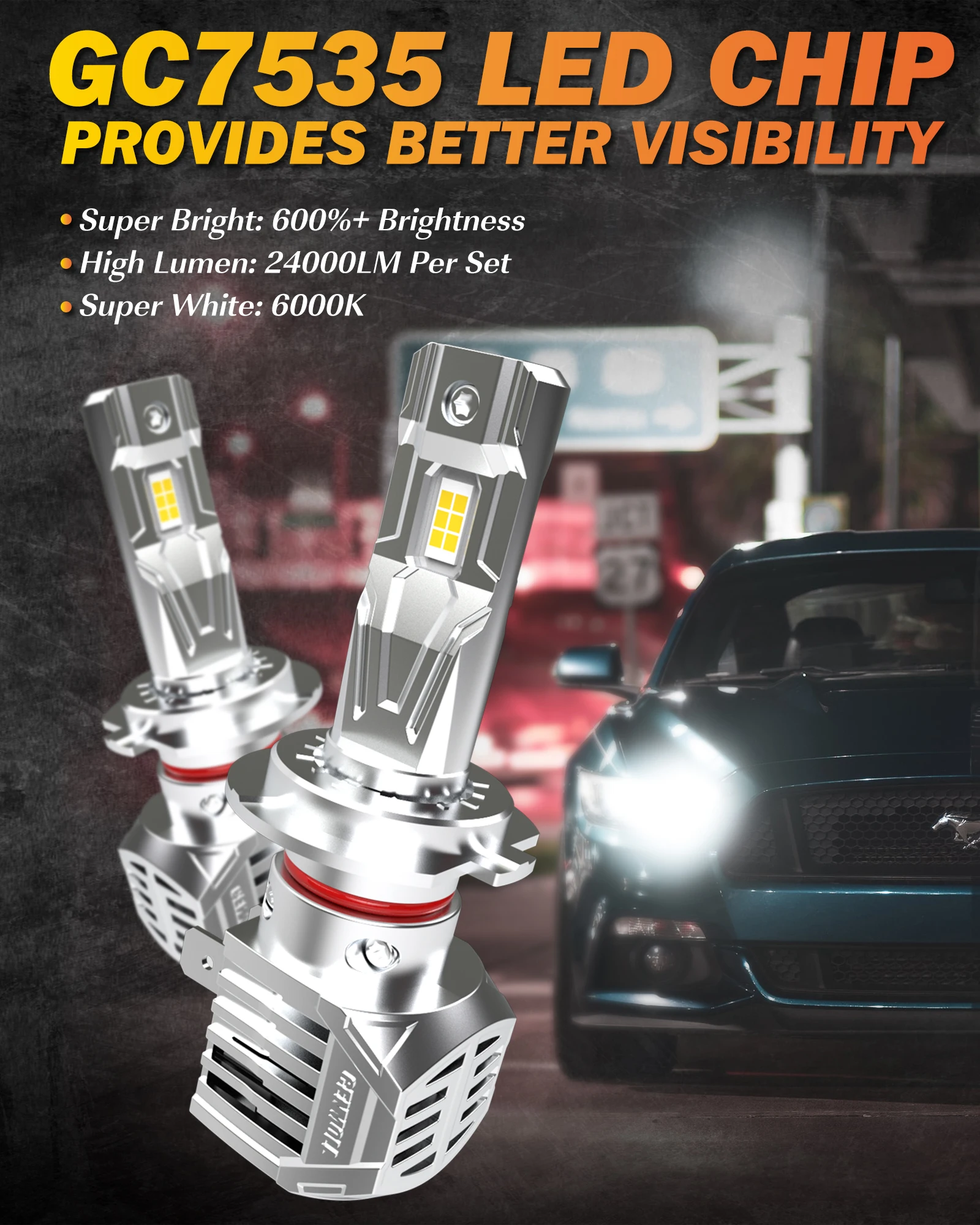 2 шт. Автомобильные светодиодные лампы Canbus 6000 лм 2005 к