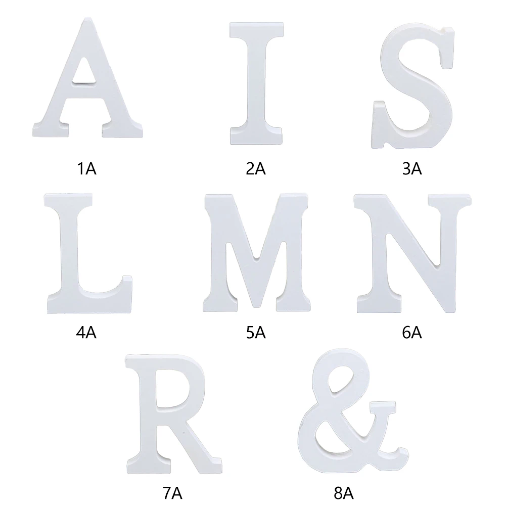 Индивидуальные деревянные буквы с белым алфавитом сделай сам украшения для