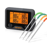 inkbird ibbq 4bw wi fibluetooth grill thermometer rechargeable lithium battery magnet adsorption with 4 probes temp alarm