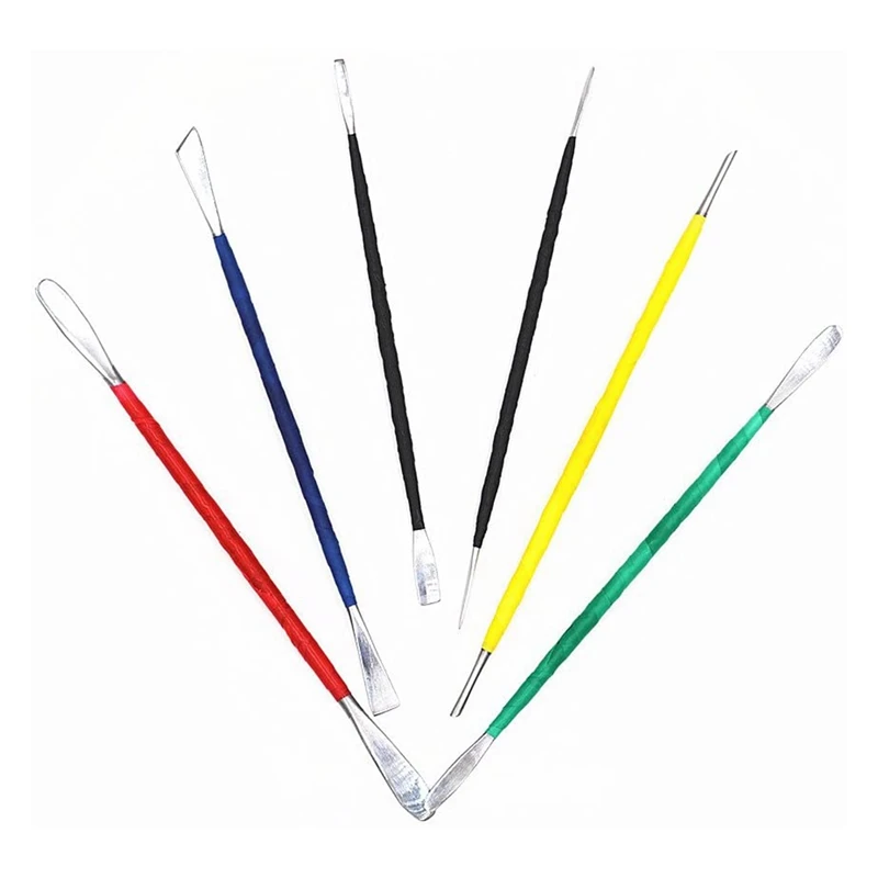 

6Pcs Clay Sculpting Set Wax Carving Pottery Tools Carving Sculpture Shaper Polymer Modeling Detail Ribbon Tools