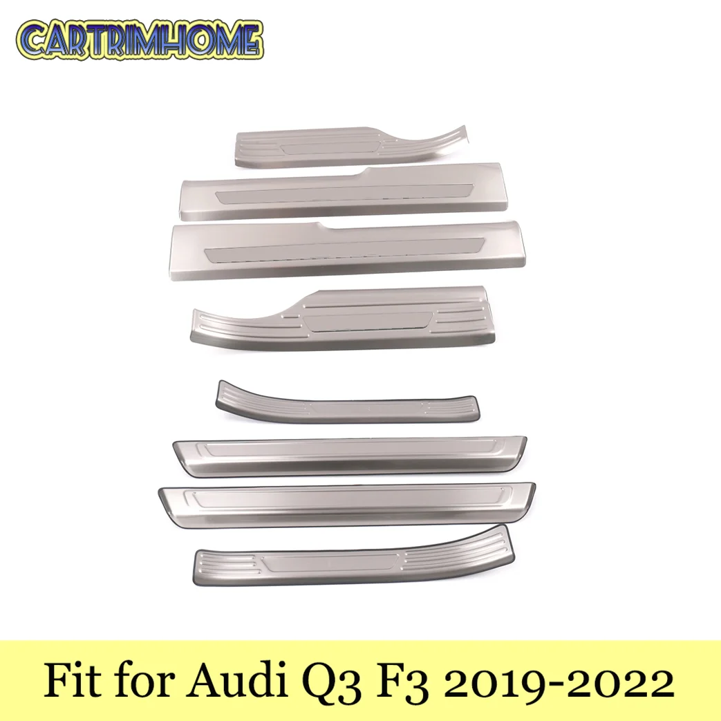 

Car Products Fit for Audi Q3 F3 Sportback 2019 2020 2021 Accessories Scuff Plate Threshold Door Sill Cover 8pcs Exterior Parts
