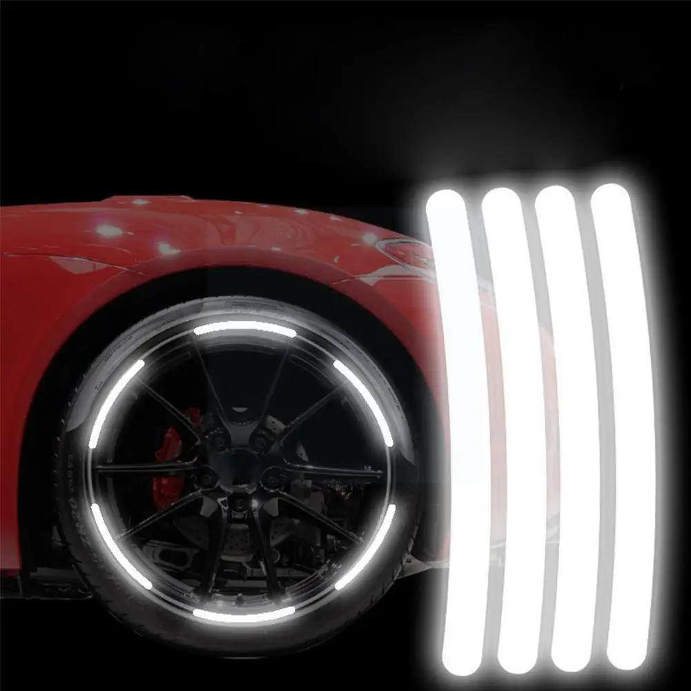 

Reflector Sticker Car Exterior Accessories Adhesive Body Cool Strong Strip Warning Protect Decor Tape Wheel Reflecti Q2o9