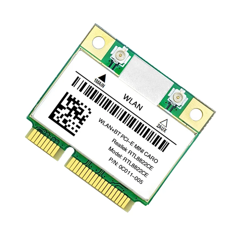 RTL8822CE Wi-Fi-карта + 2 антенны 1200 Мбит/с 4G 5 ГГц 802.11AC Сеть Mini PCIe BT 0 Поддержка ноутбука/ПК