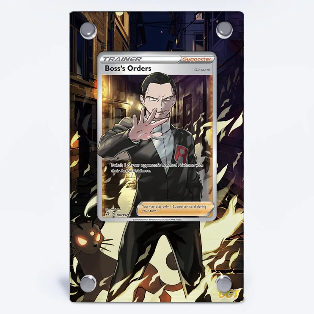 Фото Для аниме Pokemon Ptcg Giovanni Gloria Lusamine Roxie Piplup Wishiwashi акриловый защитный чехол для карточек настольный орнамент №4