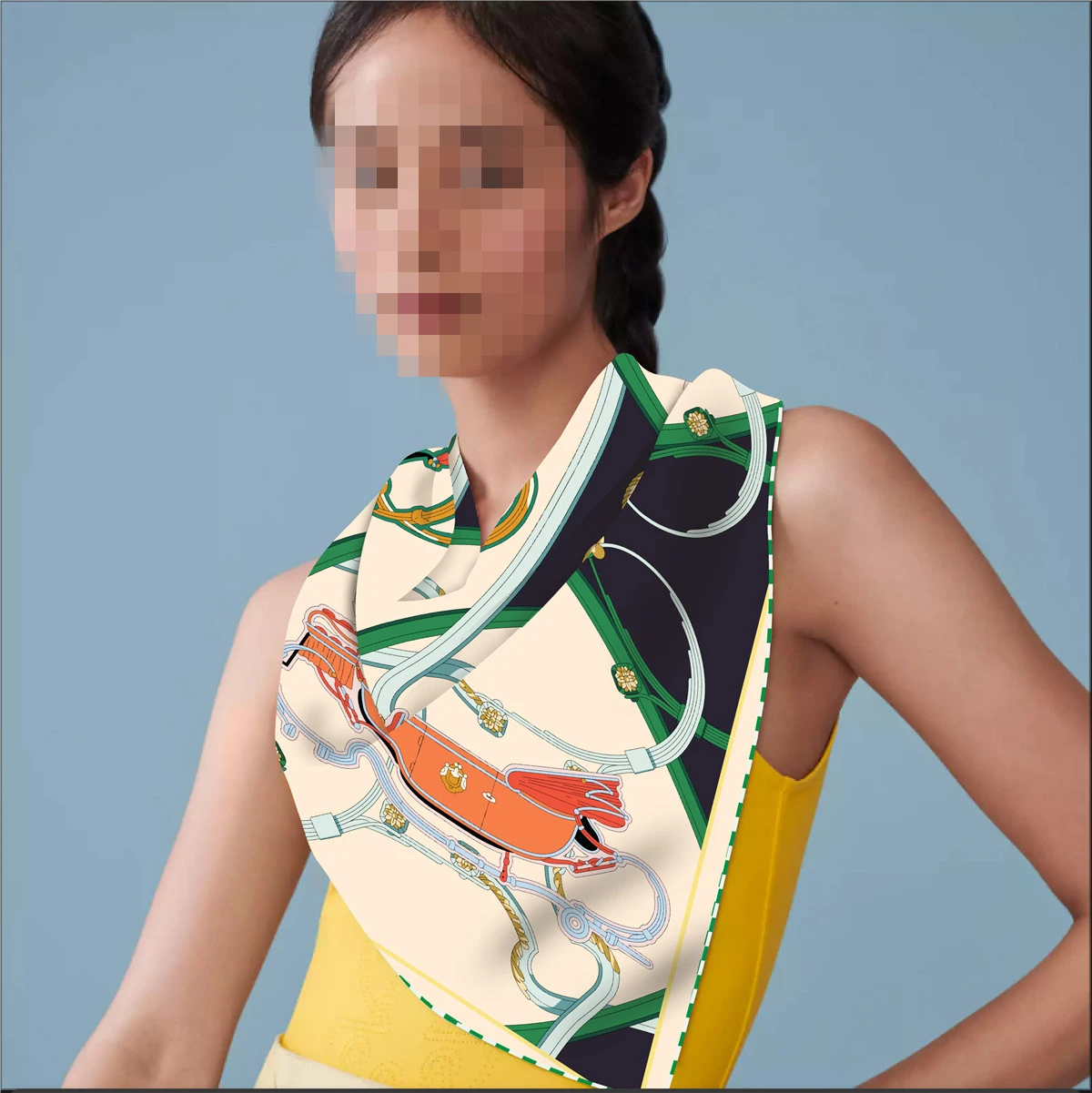 Женский треугольный шарф