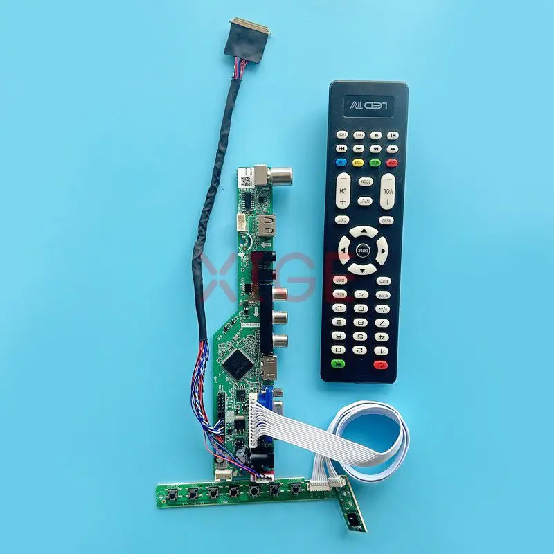 

Плата контроллера ЖК-дисплея подходит для LTN140AT08 LTN140AT16 LTN140AT17 40 Pin LVDS VGA + HDMI + AV + USB аналоговый ТВ монитор ноутбука 1366*768 комплект 14"