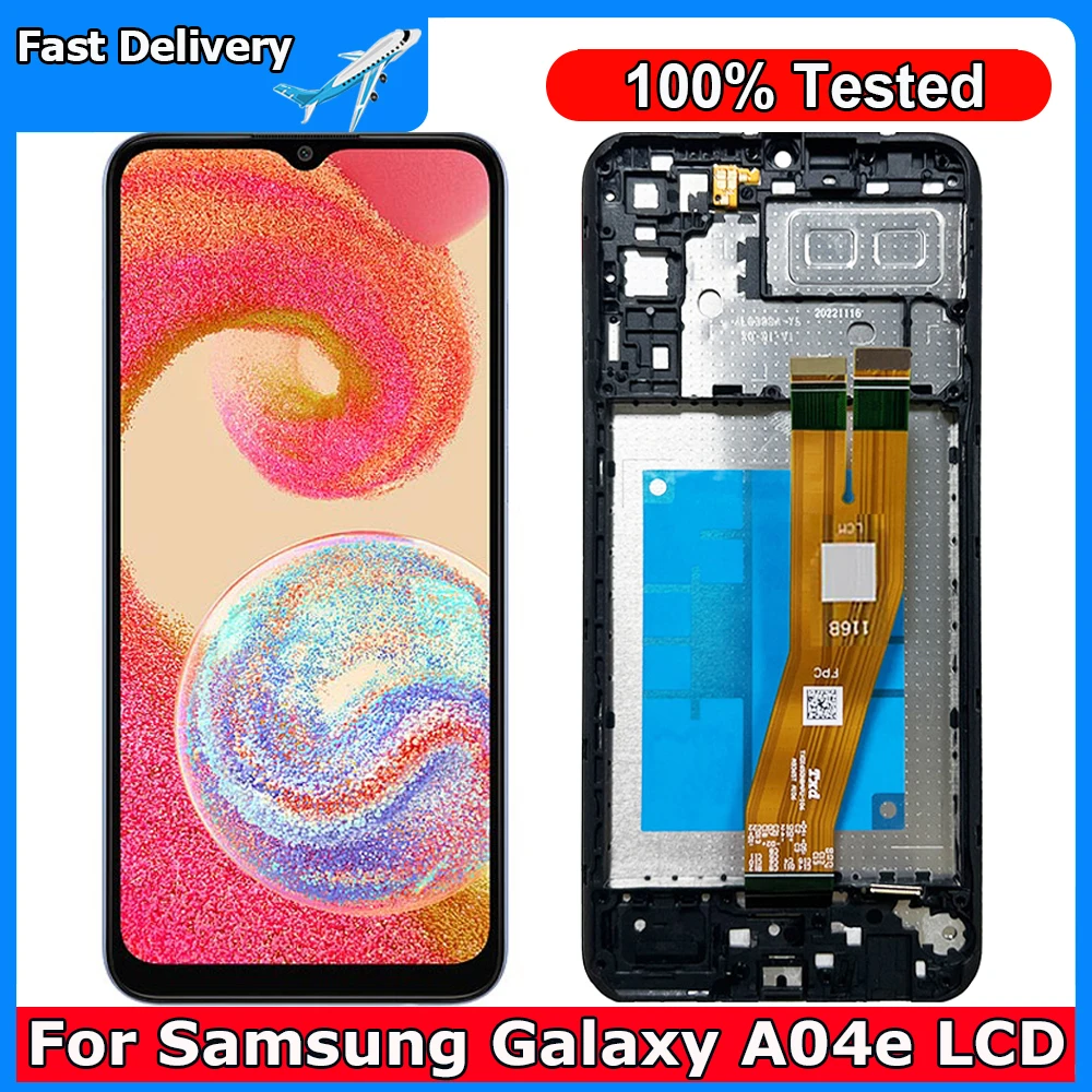 

ЖК-дисплей 6,5 "для Samsung Galaxy A04e, сенсорный экран, датчик дигитайзера в сборе, Замена для Samsung Galaxy A04e A042, оригинал