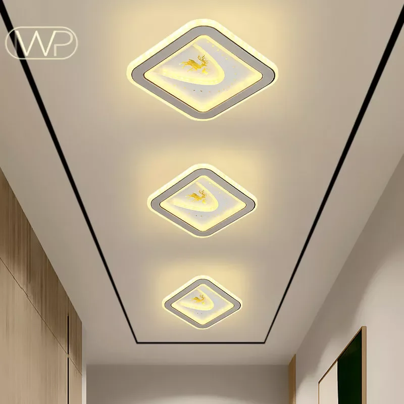 

Nordic Modern Ceiling Lamp Aisle Lights Hallway LED Living Room Bedroom Kitchen Simple Luxuxy Lantern Decoration Chandeliers