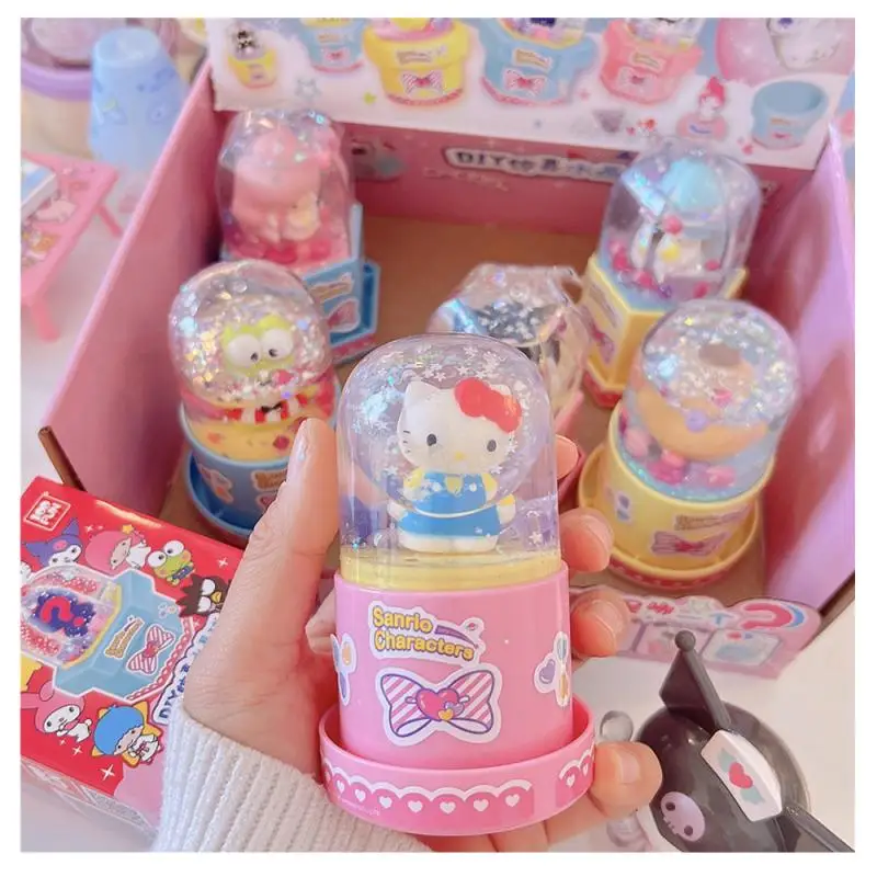 

Cartoon Kawaii Sanrios My Melody Gudetama Hellokittys Kuromi Purin Littletwinstars Keroppi Xo Anime Diy Blind Box Crystal Toy