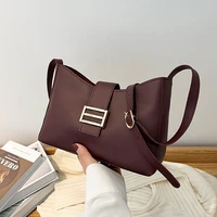 soft pu leather crossbody bags for women casual simple shoulder bag designer handbags female underarm bags