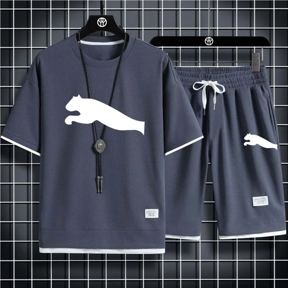 New Luxury Brand T-Shirts Men Clothing Designer Clothes Fashion Women Tees Sportswear Tops Shorts 2023 Summer 2 Piece Set