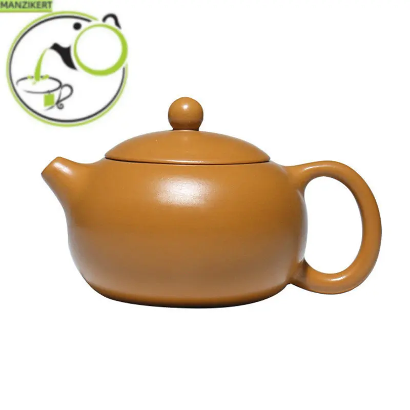 

200ml Chinese Yixing Purple Clay Teapots Famous Artists Handmade Xi Shi Tea Pot Raw Ore Gold Zhu Mud Kettle Zisha Tea Set Gifts
