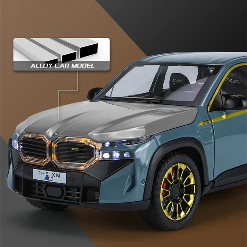 Модель спортивного автомобиля 1:24 BMW XM SUV из сплава литая металлическая модель